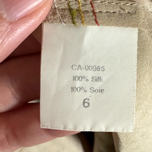 Vintage Y2K L.A.M.B. 100% Silk Midi Dress Embroidered Geometric Boho 6 - Picture 5 of 13